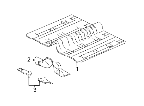 2001 Chevy Monte Carlo Floor & Rails Diagram