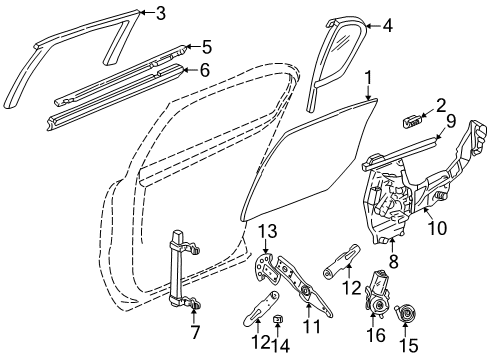 2001 Buick Park Avenue Rear Door Diagram