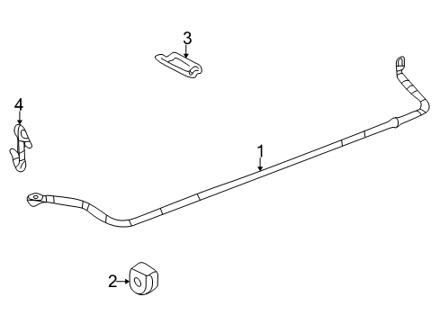 2006 Pontiac Montana Stabilizer Bar & Components Diagram 5 - Thumbnail