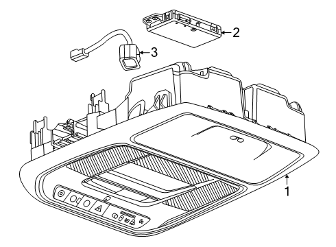 2024 GMC Acadia Console, Overhead Console Diagram for 26434300