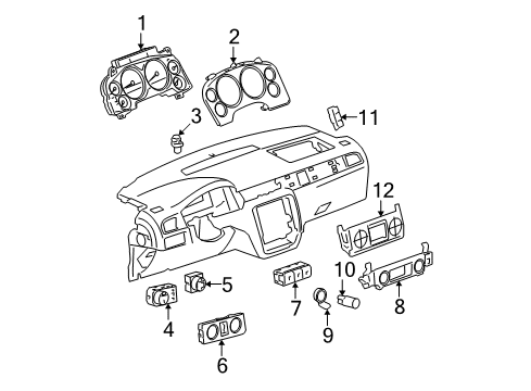 2007 Chevy Avalanche A/C & Heater Control Units Diagram