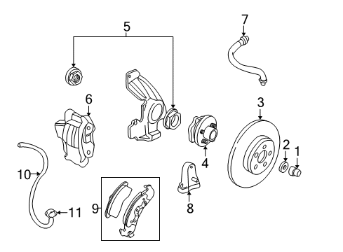 1995 Pontiac Sunfire Brake Pads, Front Diagram for 19152705