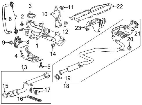 2019 Chevy Malibu Exhaust Components Diagram