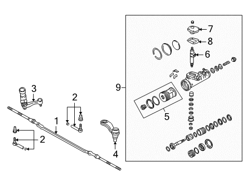 2003 Hummer H2 Steering Gear Diagram for 15166613