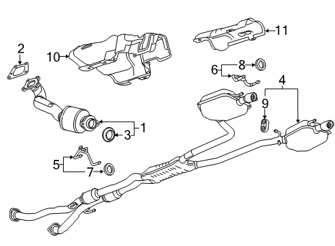 2012 Cadillac CTS Exhaust System Diagram 4 - Thumbnail