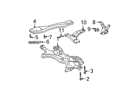 2003 Pontiac Vibe Front Suspension Components Diagram 2 - Thumbnail
