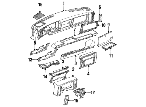 1987 Chevy S10 Blazer Instrument Panel Diagram