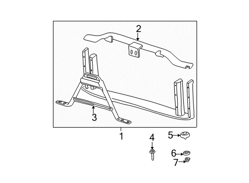 2005 Chevy Silverado 2500 HD Radiator Support Diagram