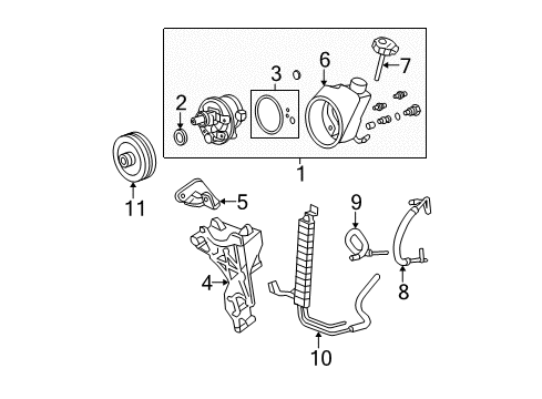 2007 Chevy Avalanche P/S Pump & Hoses Diagram 2 - Thumbnail