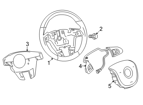 2013 Chevy Caprice Steering Wheel & Trim Diagram