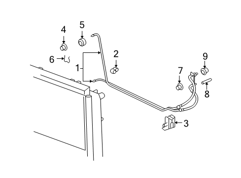 2008 Saturn Aura Pipe Assembly Stud Diagram for 11609402