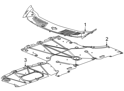 2024 Chevy Equinox EV Under Cover & Splash Shields Diagram