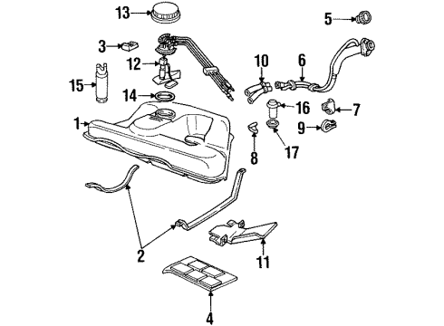 1993 Cadillac Seville Mount Bracket Diagram for 20278773