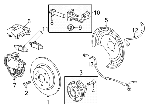 2024 Buick Envista Seal Kit, Wheel Brake Cylinder/Caliper, Rear Diagram for 13590534