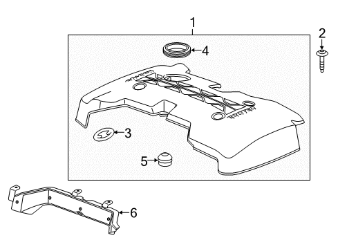2017 Buick Envision Engine Cover Diagram for 25201313