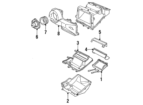 1992 Oldsmobile Achieva Blower Motor & Fan Diagram