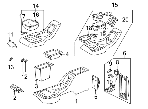 1994 Chevy S10 Center Console Diagram