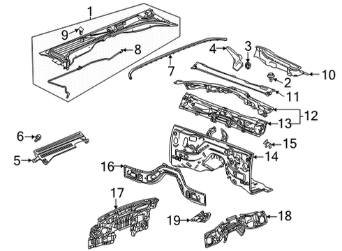 2025 Cadillac CT5 Cowl Diagram