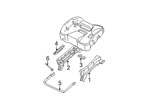 2004 Oldsmobile Alero Seat Track, Inner Driver Side Diagram for 22604908