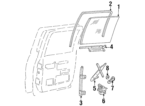 1993 Chevy K3500 Rear Door Diagram