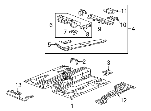 2017 Buick LaCrosse Upper Reinforcement, Driver Side Diagram for 22935029