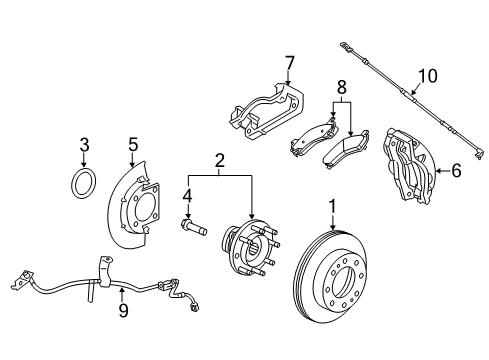 2016 Chevy Silverado 2500 HD Brake Components Diagram 2 - Thumbnail