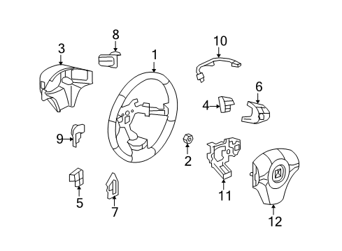 2008 Saturn Aura Switch Bezel, Driver Side Diagram for 15825405