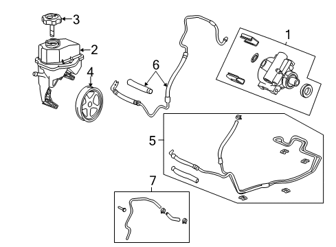 2007 Pontiac G6 P/S Pump & Hoses Diagram 2 - Thumbnail