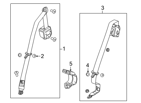 2019 Buick Encore Lap & Shoulder Belt, Black Diagram for 42728324