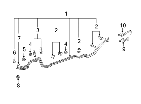 2015 Buick Enclave Rear A/C Tube Clip Diagram for 15293984