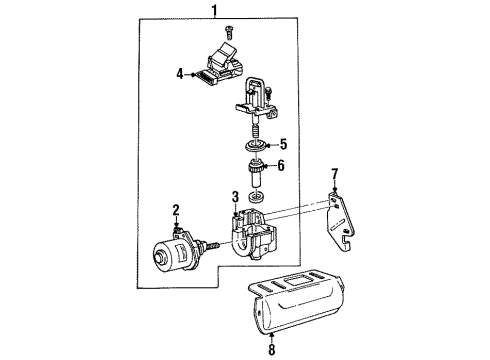 1993 Cadillac Allante Trunk Lid Pull Down Assembly Diagram