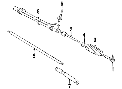 1987 Pontiac Fiero Steering Gear & Linkage Diagram