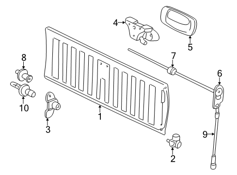 2005 Chevy Silverado 1500 Tail Gate Diagram 3 - Thumbnail