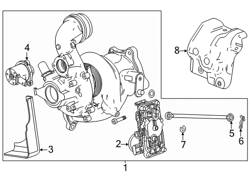 2025 Chevy Traverse Turbocharger & Components Diagram 2 - Thumbnail