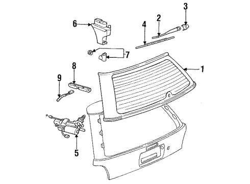 1993 Saturn SW1 Motor, Rear Diagram for 21035586