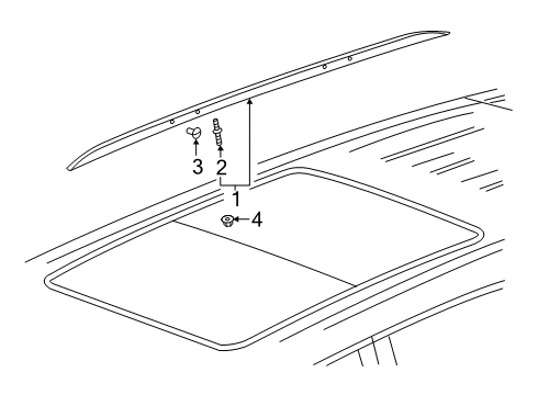 2025 Cadillac XT6 Luggage Carrier Diagram