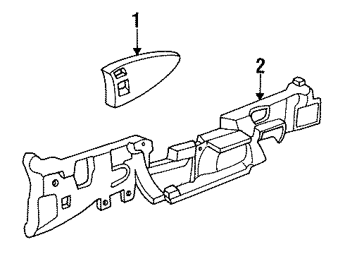 1994 Pontiac Trans Sport Headlamp Components Diagram