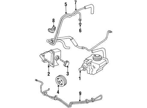 1996 Chevy Monte Carlo P/S Pump & Hoses Diagram 3 - Thumbnail