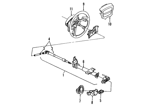1985 Chevy Spectrum Steering Column Diagram