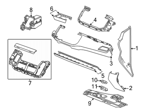 2021 Chevy Tahoe Instrument Panel Components Diagram 4 - Thumbnail