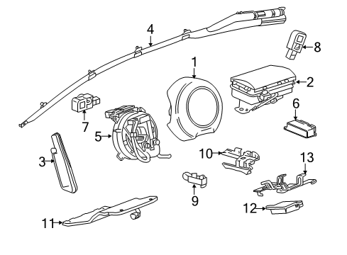 2013 Chevy Camaro SDM Module Diagram for 13598483