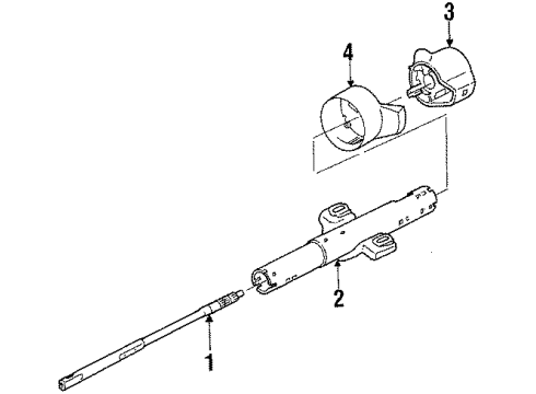 1988 Oldsmobile Firenza Steering Column Assembly Diagram