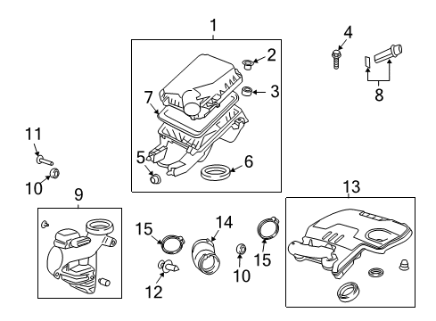 2010 Chevy Malibu Outlet Duct Diagram for 19419245