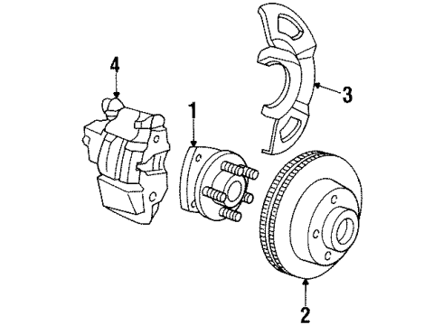1985 Buick Skylark Front Brakes Diagram 2 - Thumbnail