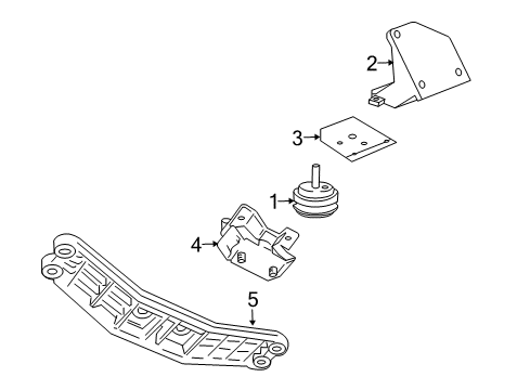 2006 Pontiac GTO Mount Bracket, Driver Side Diagram for 10260642