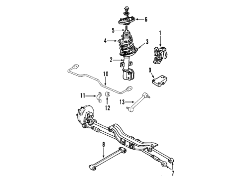 2007 Buick LaCrosse Rear Suspension Components Diagram