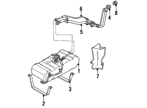 1992 Oldsmobile Silhouette Fuel Supply Diagram