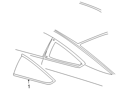 2007 Pontiac G6 Glass & Hardware - Quarter Panel Diagram