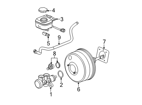 2006 Saturn Ion Reservoir Assembly Diagram for 22695638