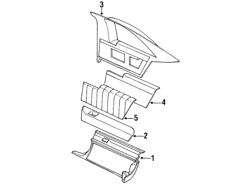 1994 Chevy Lumina Interior Trim - Quarter Panels Diagram